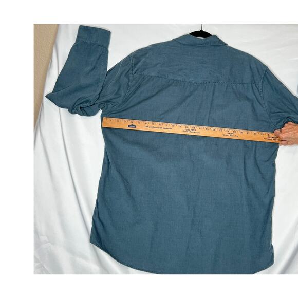Criquet size XXL shirt corduroy pesl snap dusty blue western flair 100% cotton - Picture 4 of 9